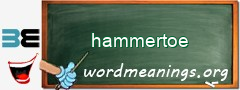 WordMeaning blackboard for hammertoe